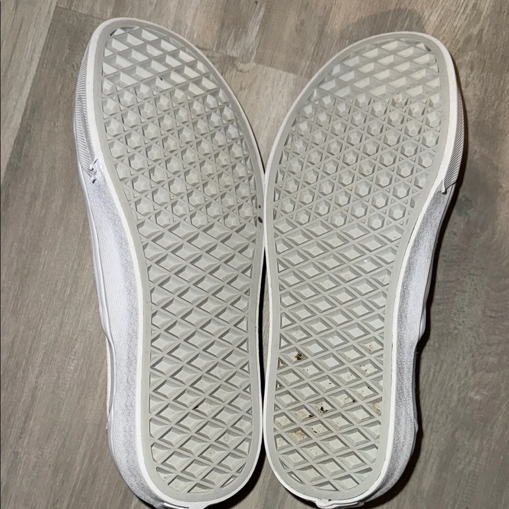 Vans Classic White Canvas Slip-Ons